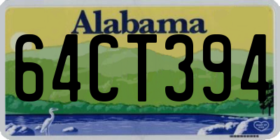 AL license plate 64CT394