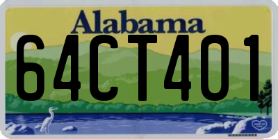 AL license plate 64CT401