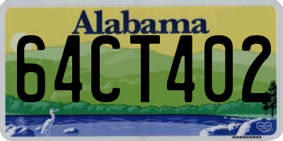 AL license plate 64CT402