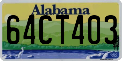 AL license plate 64CT403
