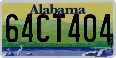 AL license plate 64CT404