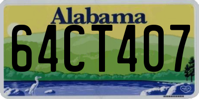 AL license plate 64CT407