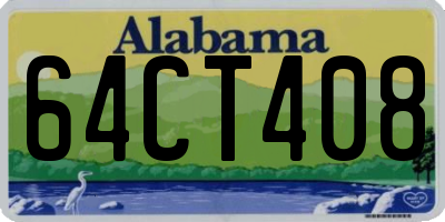 AL license plate 64CT408