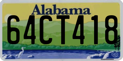 AL license plate 64CT418
