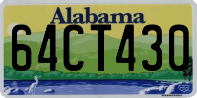 AL license plate 64CT430
