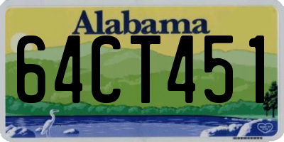 AL license plate 64CT451
