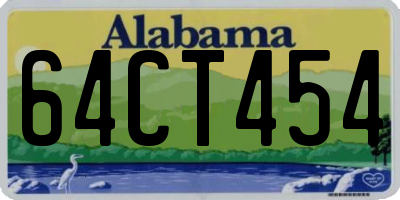 AL license plate 64CT454
