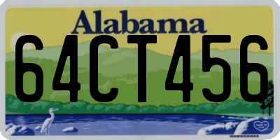 AL license plate 64CT456