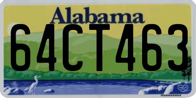 AL license plate 64CT463