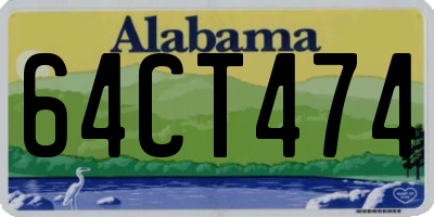 AL license plate 64CT474