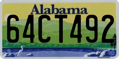 AL license plate 64CT492