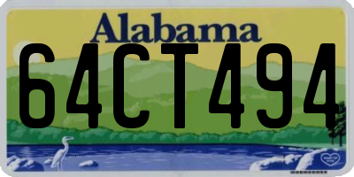 AL license plate 64CT494