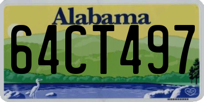 AL license plate 64CT497