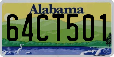 AL license plate 64CT501