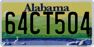AL license plate 64CT504
