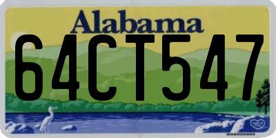 AL license plate 64CT547