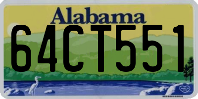AL license plate 64CT551