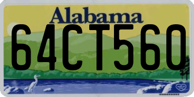 AL license plate 64CT560