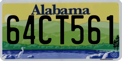 AL license plate 64CT561