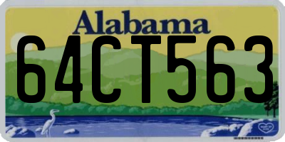 AL license plate 64CT563