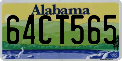 AL license plate 64CT565