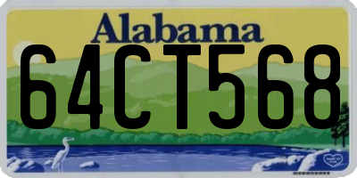 AL license plate 64CT568