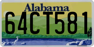 AL license plate 64CT581