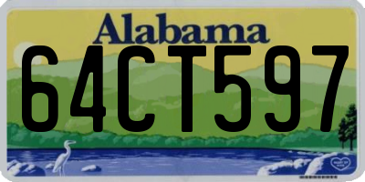 AL license plate 64CT597