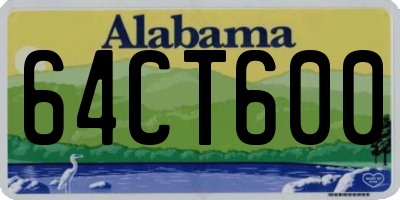 AL license plate 64CT600