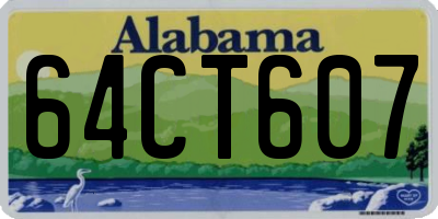 AL license plate 64CT607