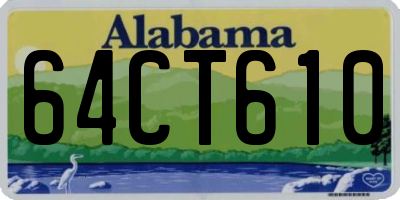 AL license plate 64CT610