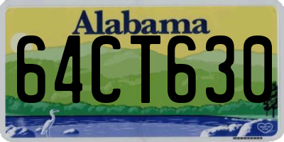 AL license plate 64CT630