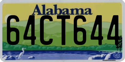 AL license plate 64CT644