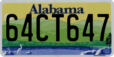 AL license plate 64CT647