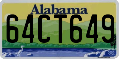 AL license plate 64CT649