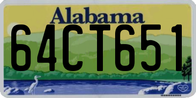 AL license plate 64CT651