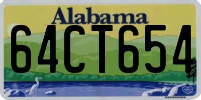AL license plate 64CT654