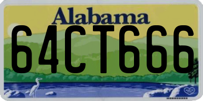 AL license plate 64CT666