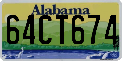 AL license plate 64CT674