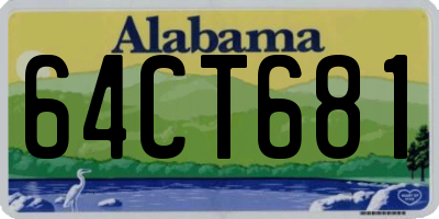 AL license plate 64CT681