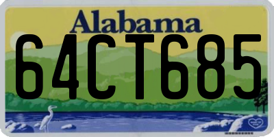 AL license plate 64CT685