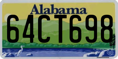 AL license plate 64CT698
