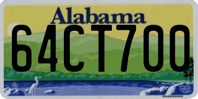 AL license plate 64CT700