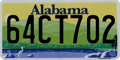 AL license plate 64CT702