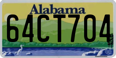 AL license plate 64CT704