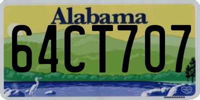 AL license plate 64CT707