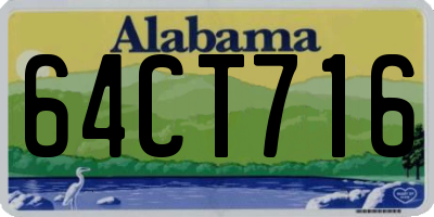 AL license plate 64CT716