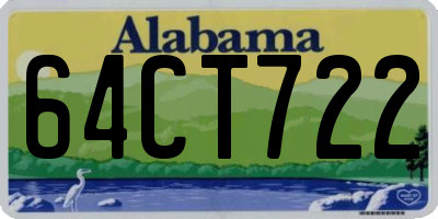 AL license plate 64CT722