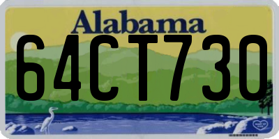 AL license plate 64CT730