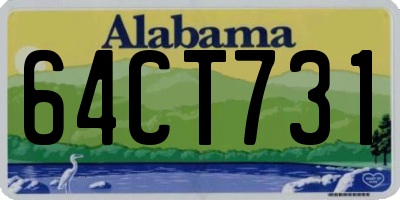 AL license plate 64CT731
